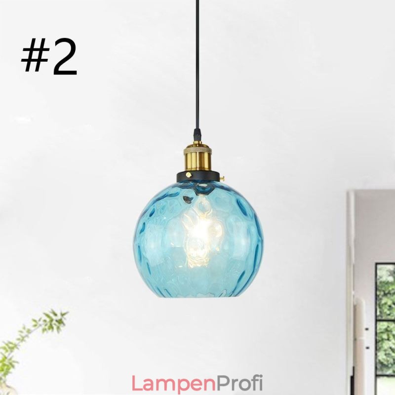 Moderne Pendelleuchte aus Glas, runde Pendelleuchte mit Wassermuster