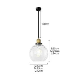 Moderne Pendelleuchte aus Glas, runde Pendelleuchte mit Wassermuster