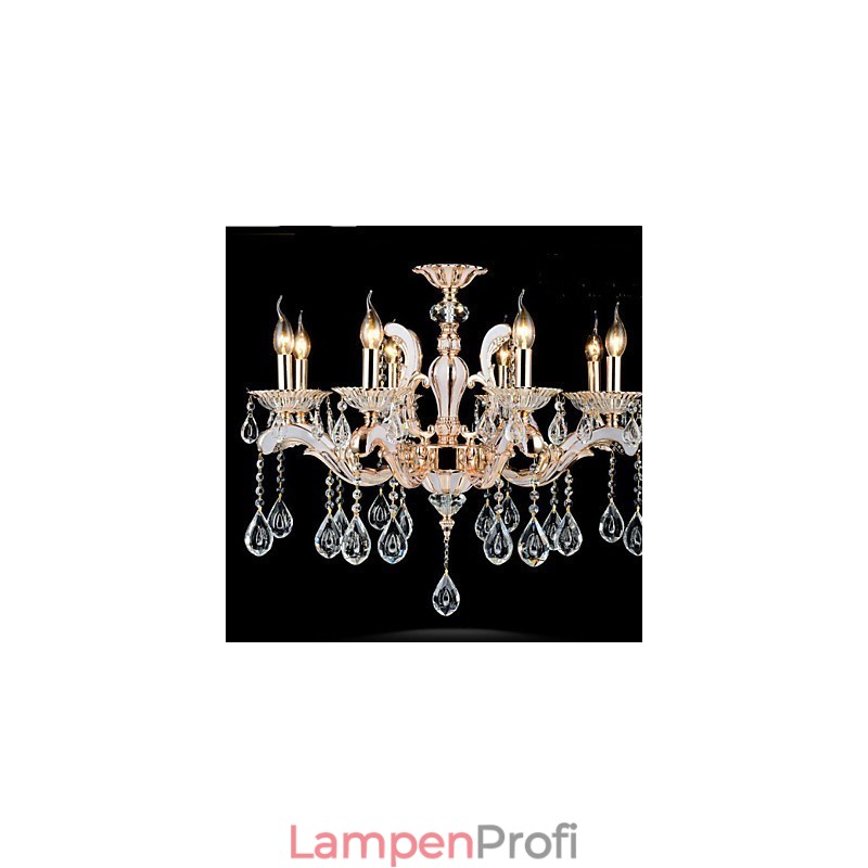 Luxus-Kerzen-Kristall-Anhänger aus Zinklegierung im europäischen Stil