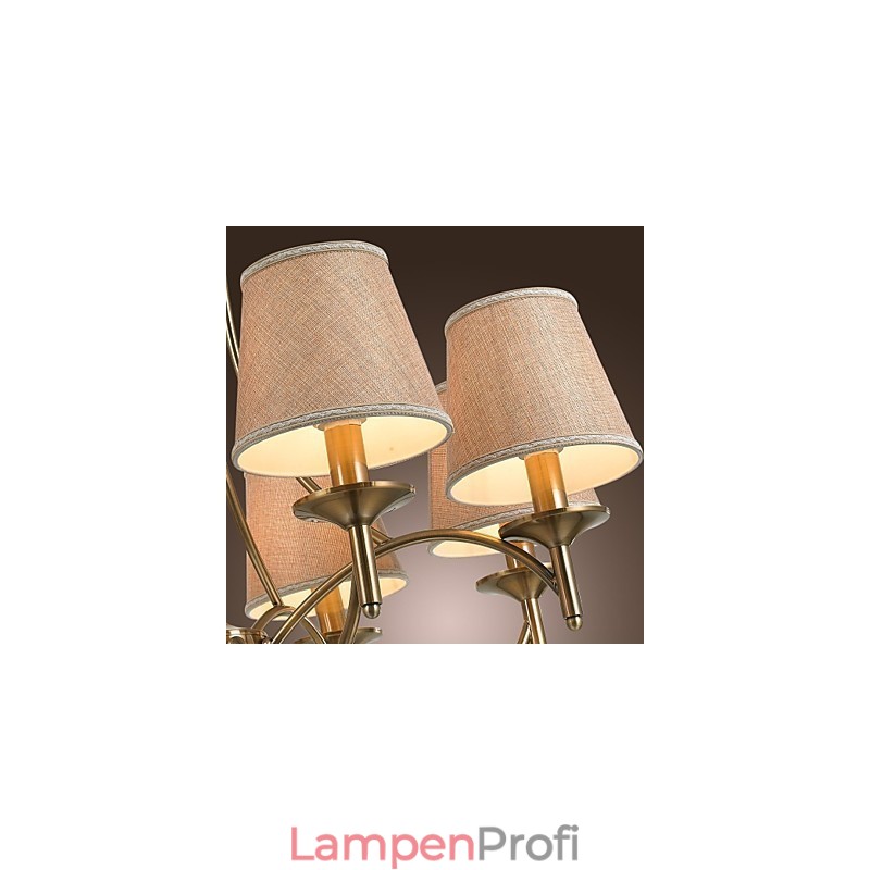 Moderner zeitgenössischer traditioneller klassischer rustikaler Lodge-Landhaus-Insel-Vintage-Kronleuchter aus Messingmetall