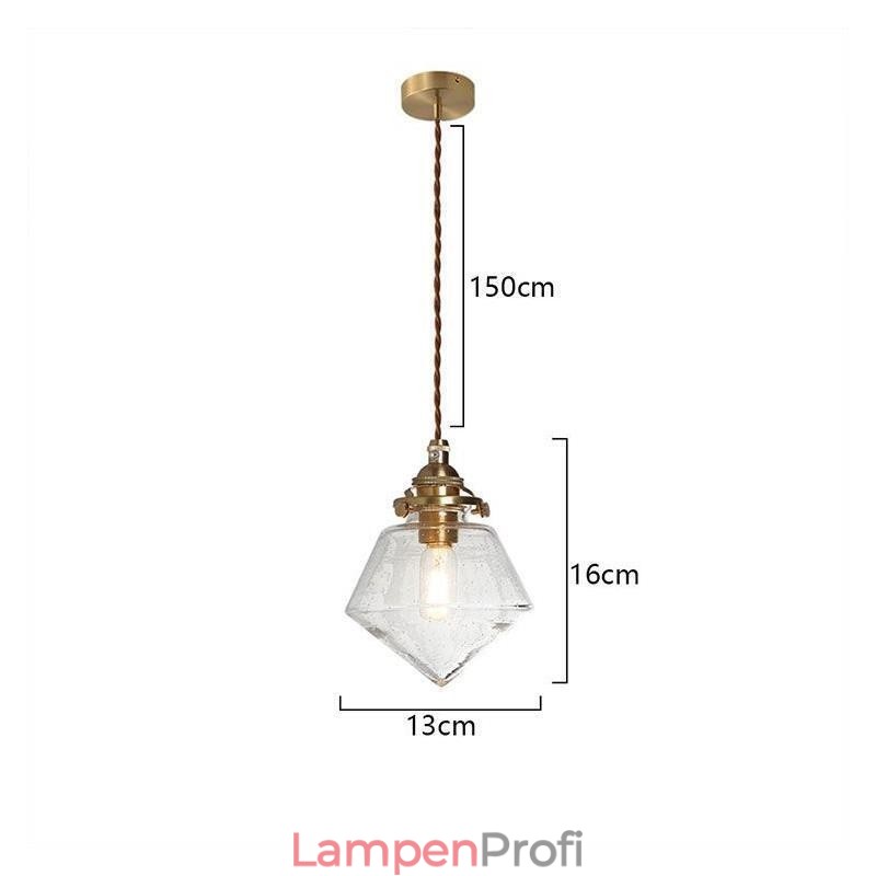 1 Licht Diamant Glas Pendelleuchte Bubble Glas Leuchte