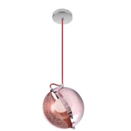 Moderne Rose Gold Pendelleuchte Halbrund Glas Lampenschirm Dekorative Leuchte Cafe