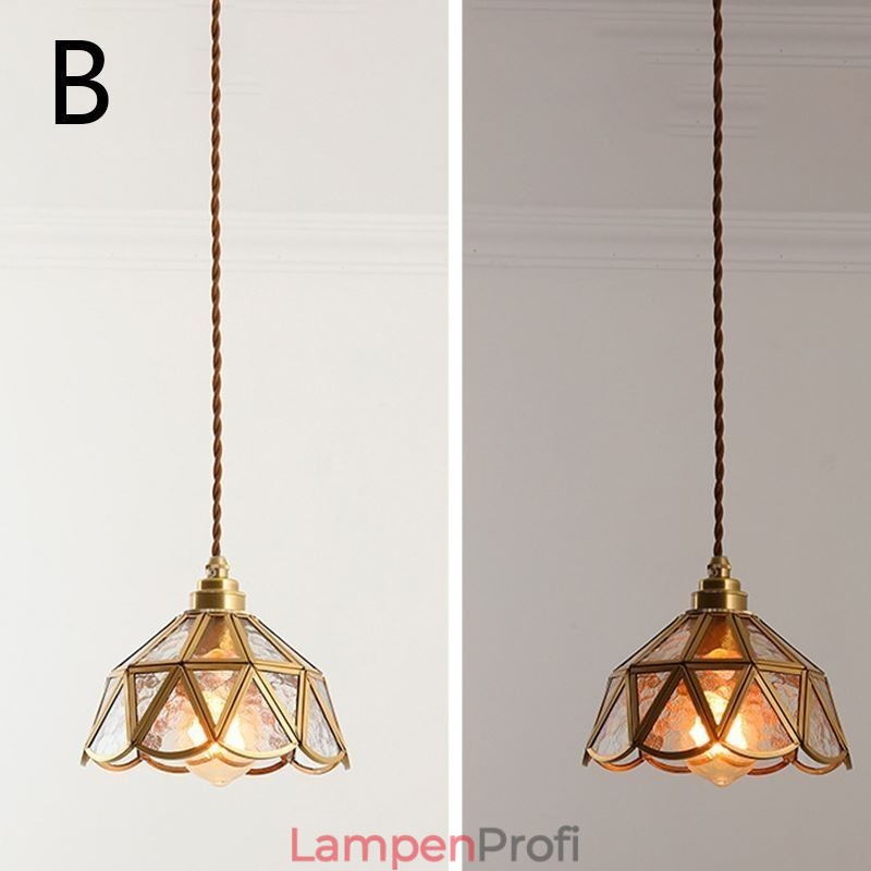 Retro-Glas-Pendelleuchte im japanischen Stil