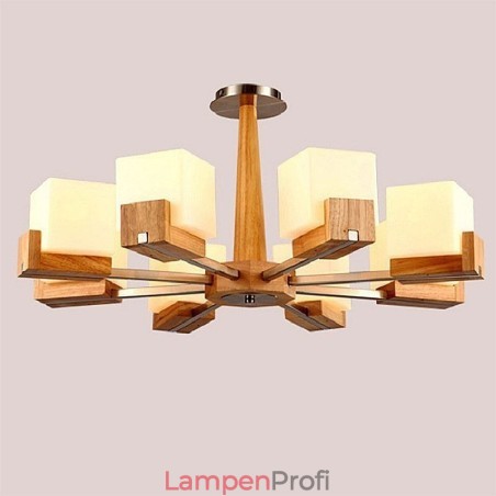 Nordische Holz Pendelleuchte Glas Lampenschirm Kronleuchter Nordische Holz Pendelleuchte Glas Lampenschirm Kronleuchter