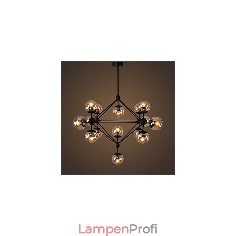Kronleuchter 15 Lichter Glaskugel Lichter Retro Outdoor Garage Metall