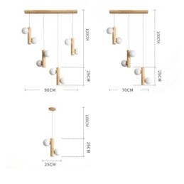 Holz Pendelleuchte Magic Bean Cluster Deckenleuchte Island
