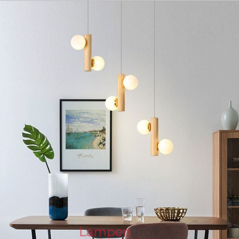Holz Pendelleuchte Magic Bean Cluster Deckenleuchte Island