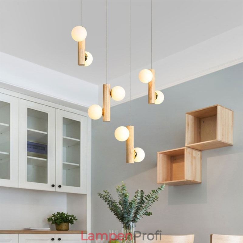 Holz Pendelleuchte Magic Bean Cluster Deckenleuchte Island