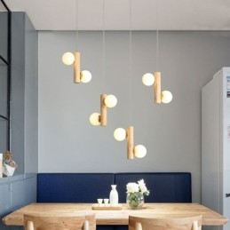Holz Pendelleuchte Magic Bean Cluster Deckenleuchte Island