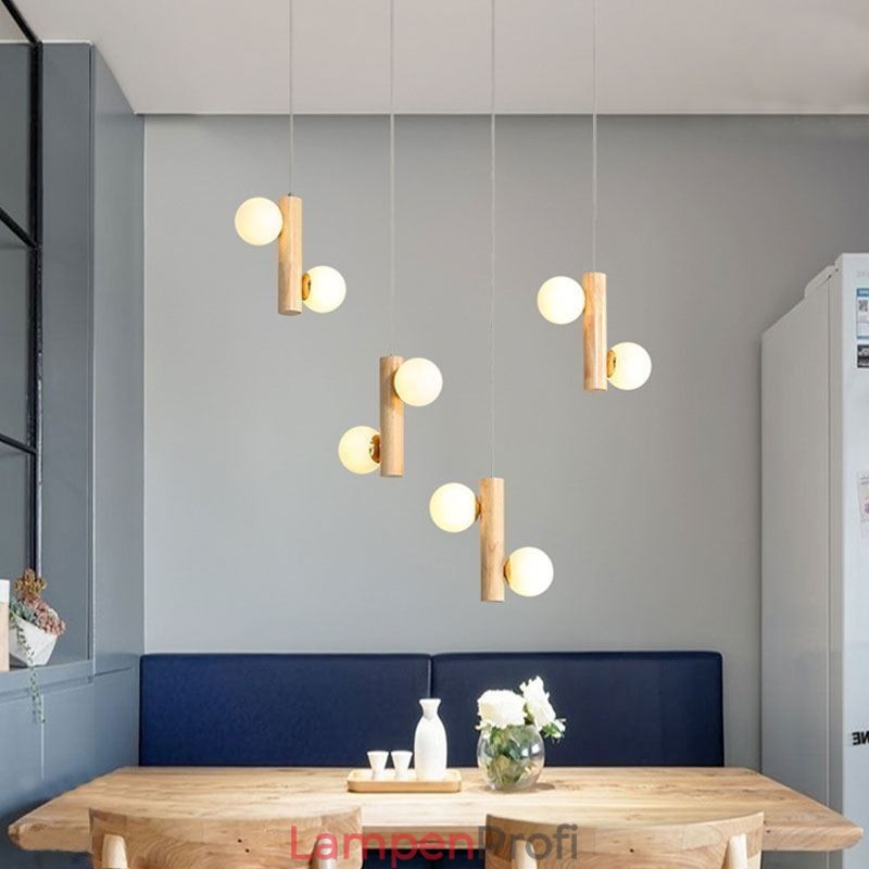 Holz Pendelleuchte Magic Bean Cluster Deckenleuchte Island