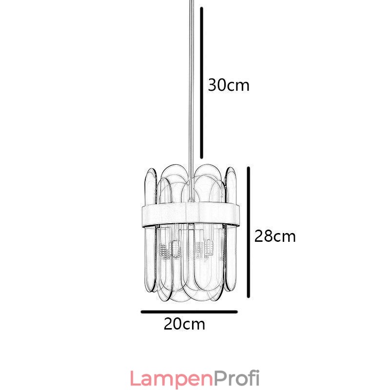Moderne Pendelleuchte aus Glas
