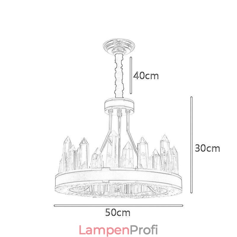 Moderne Kristall-Pendelleuchte, kreisförmige Kristall-Deckenleuchte
