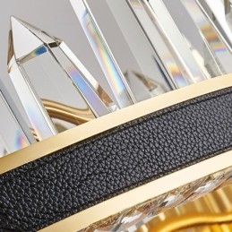 Moderne Kristall-Pendelleuchte, kreisförmige Kristall-Deckenleuchte