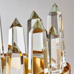 Moderne Kristall-Pendelleuchte, kreisförmige Kristall-Deckenleuchte