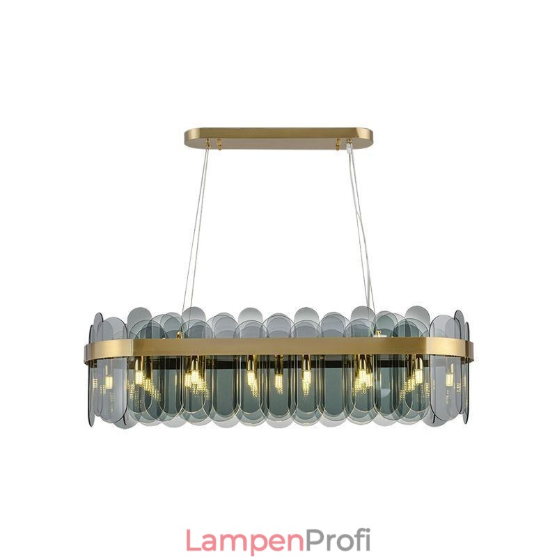 Minimalistische Glas Pendelleuchte Einzigartige Farbe Rechteck Deckenleuchte Insel