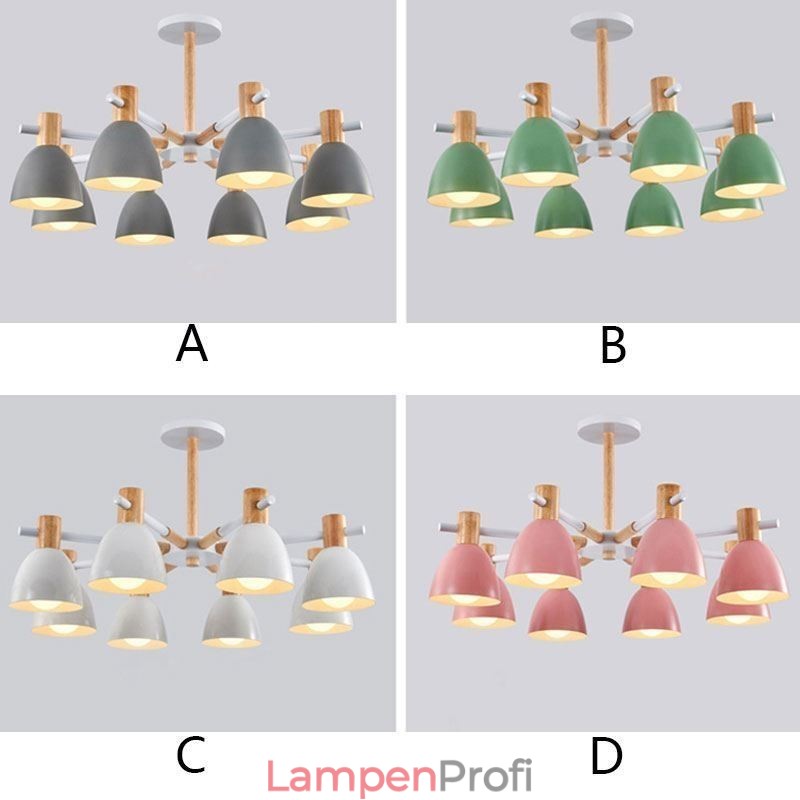Moderne einfache Macaron Pendelleuchte kreative Holzbeleuchtung