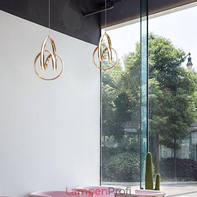 Moderne minimalistische Pendelleuchte einzigartige kreisförmige Twist Leuchte Insel