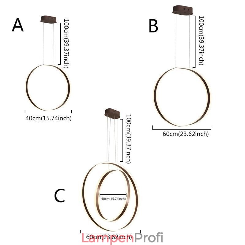Nordische Pendelleuchte Acryl Ringform Pendelleuchte