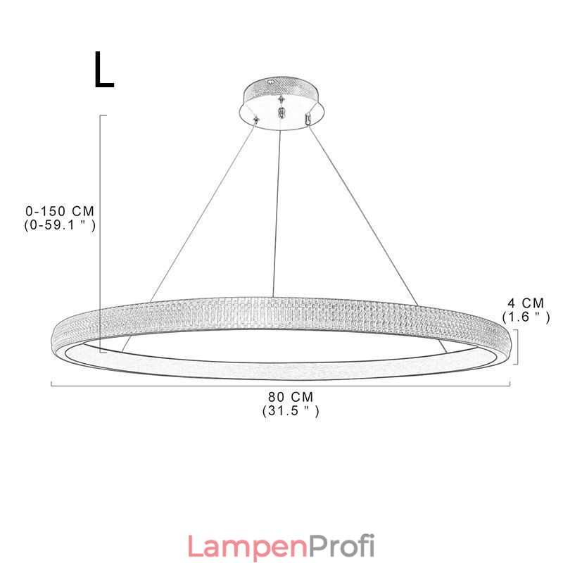 Ring Pendelleuchte Minimalistische Acrylleuchte