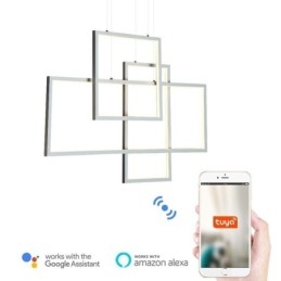 Nordische Pendelleuchte Geometrische quadratische Pendelleuchte