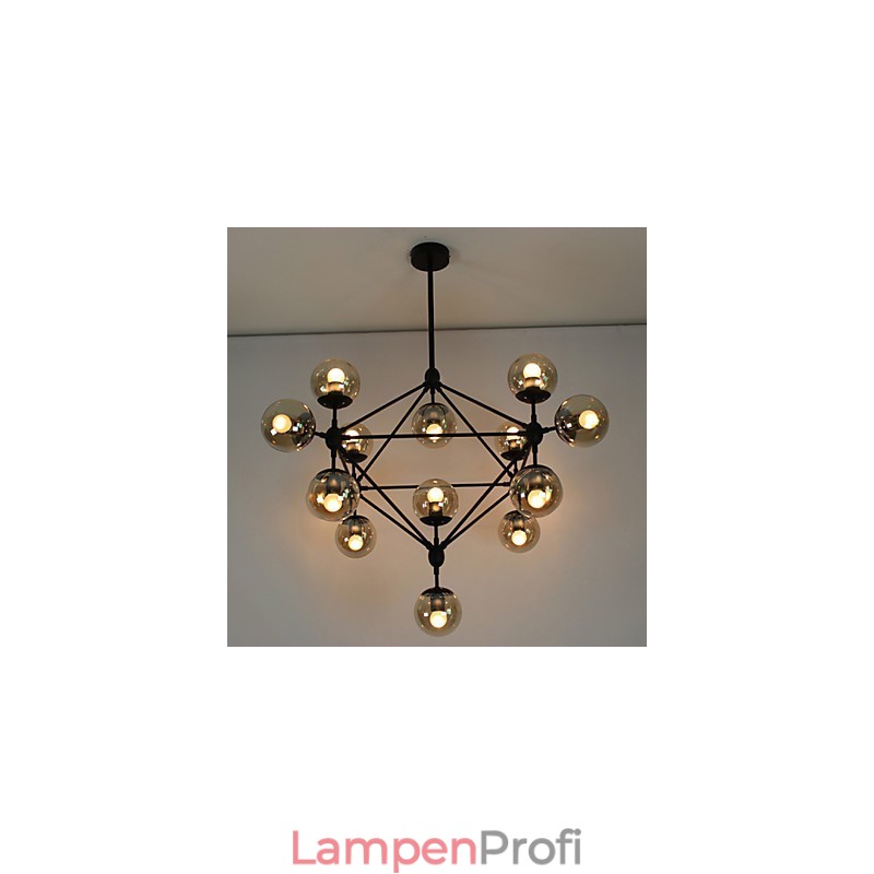 Kronleuchter 15 Lichter Glaskugel Lichter Retro Outdoor Garage Metall