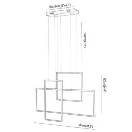 Nordische Pendelleuchte Geometrische quadratische Pendelleuchte