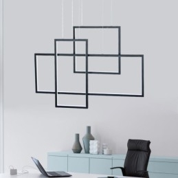 Nordische Pendelleuchte Geometrische quadratische Pendelleuchte
