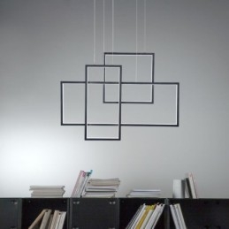 Nordische Pendelleuchte Geometrische quadratische Pendelleuchte