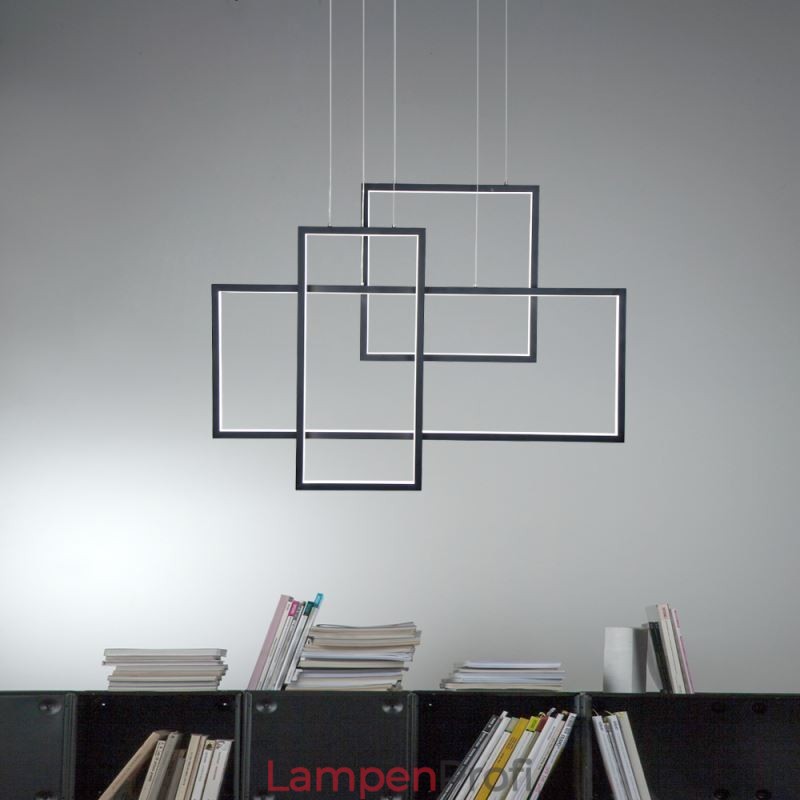 Nordische Pendelleuchte Geometrische quadratische Pendelleuchte