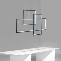 Nordische Pendelleuchte Geometrische quadratische Pendelleuchte