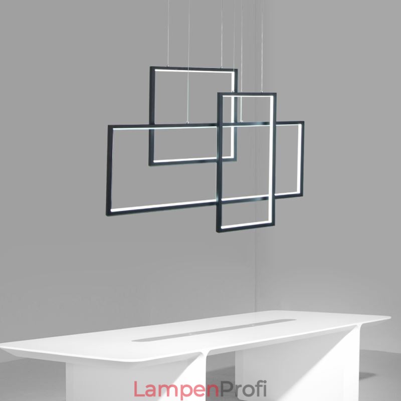 Nordische Pendelleuchte Geometrische quadratische Pendelleuchte