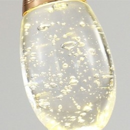 Tropfenförmige Cluster-Pendelleuchte aus Saatglas