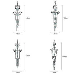 Eleganter langer Kristall-Kronleuchter