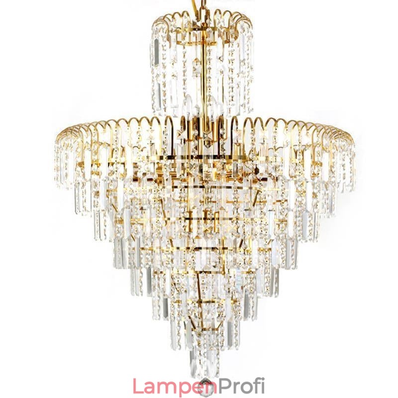 Moderne elegante Kristall Pendelleuchte konische Kronleuchter