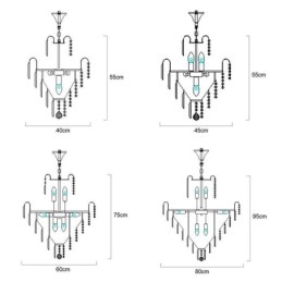 Moderne elegante Kristall Pendelleuchte konische Kronleuchter