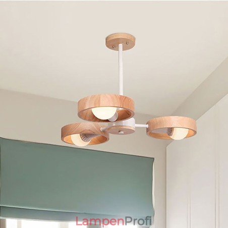 Nordische einzigartige Holzpendelleuchte