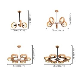 Nordische einzigartige Holzpendelleuchte