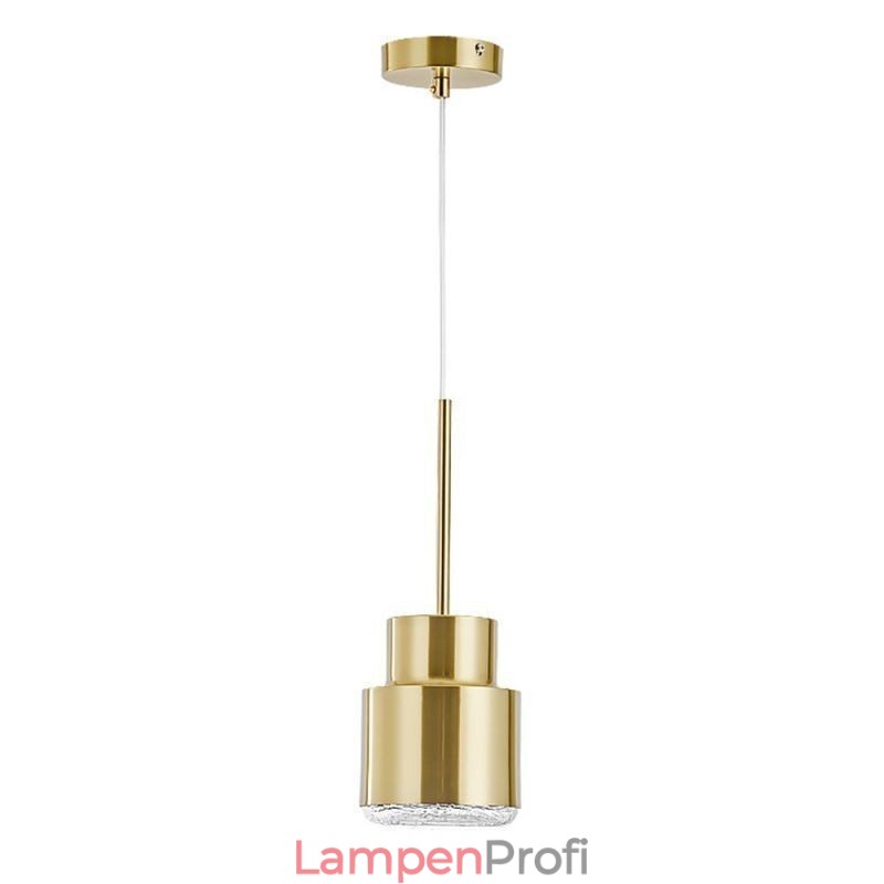 Postmoderne Glas Pendelleuchte Goldene Zylinderlampe Helle Beleuchtung