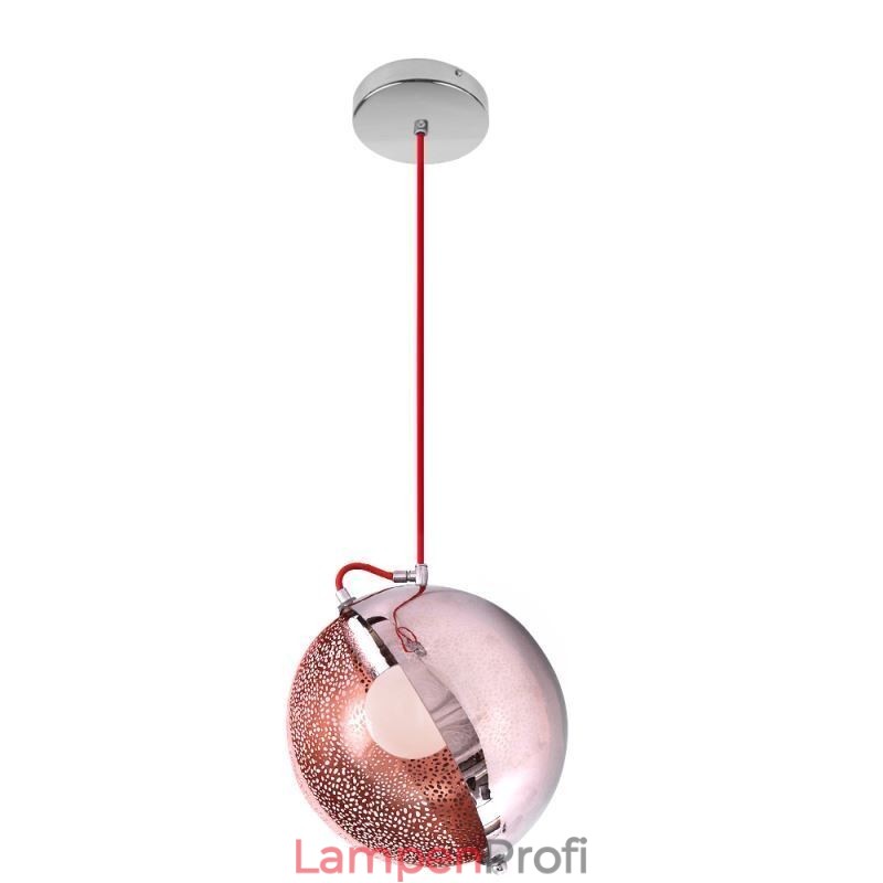 Moderne Rose Gold Pendelleuchte Halbrund Glas Lampenschirm Dekorative Leuchte Cafe