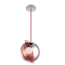 Moderne Rose Gold Pendelleuchte Halbrund Glas Lampenschirm Dekorative Leuchte Cafe