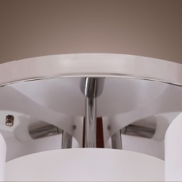 Moderne zeitgenössische Chrom Metall Kronleuchter Unterputz