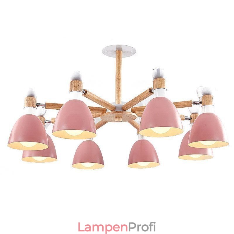 Nordic Macaron Pendelleuchte Kreativer Holzleuchter