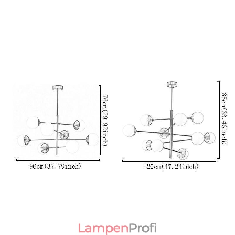 Zeitgenössische Pendelleuchte Magic Bean Sputnik Kronleuchter Lampe