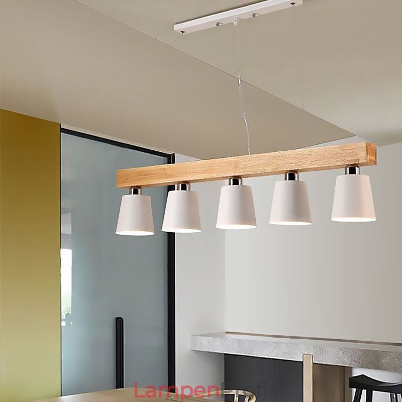 Nordic Holz Kronleuchter Einzigartige Gerade Pendelleuchte Cafe