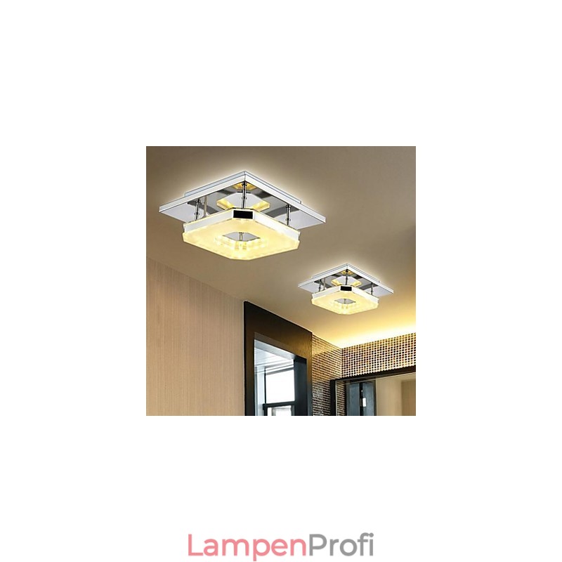 Acryl Deckenleuchte 1 Licht Modern Acryl Galvanik Edelstahl