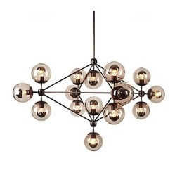 Kronleuchter 15 Lichter Glaskugel Lichter Retro Outdoor Garage Metall