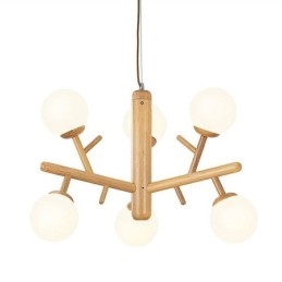 Nordische kreative Pendelleuchte aus Holz