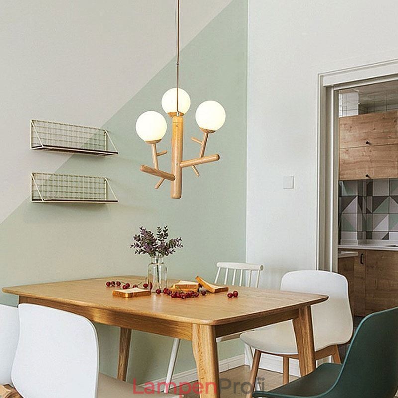 Nordische kreative Pendelleuchte aus Holz