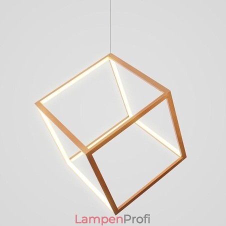 Postmoderne Pendelleuchte, geometrisches Gold-Hängelicht Postmoderne Pendelleuchte, geometrisches Gold-Hängelicht