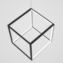 Schwarze Pendelleuchte Geometrische Würfelbeleuchtung